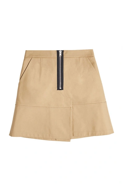 Alexander Wang Woman Cotton-twill Mini Skirt Tan