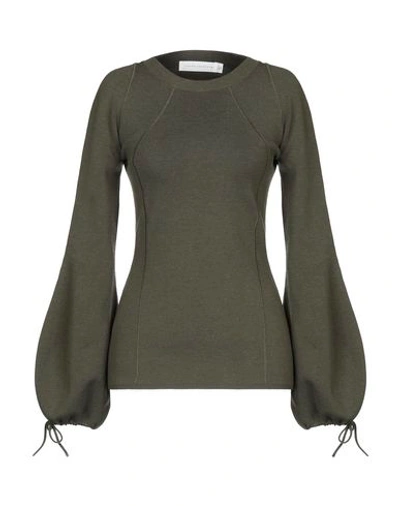 Victoria Beckham Sweaters In Military Green