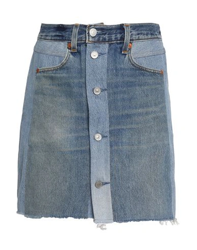 Re/done By Levi's Denim Skirts In Blue