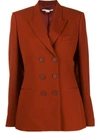 Stella Mccartney Fitted 6-button Blazer In Brown