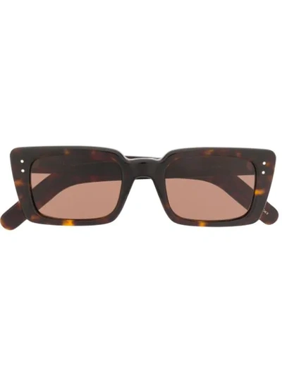 Gucci Rectangle Tortoiseshell-acetate Sunglasses In Brown