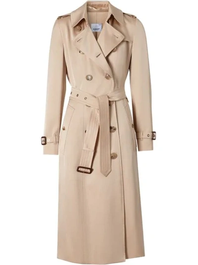 Burberry Boscastle Double-breasted Trench Coat In Pink