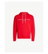 Tommy Hilfiger Logo-embroidered Cotton-blend Hoody In Haute Red