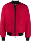 Dsquared2 Logo-print Padded Shell-down Bomber Jacket In Red