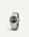 Bvlgari Stainless Steel And Diamond Watch In Black