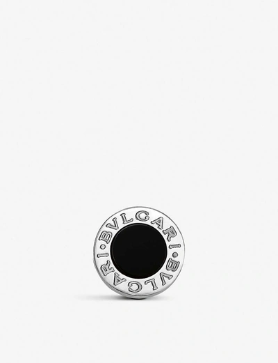 Bvlgari Single 18ct White-gold And Onyx Earring