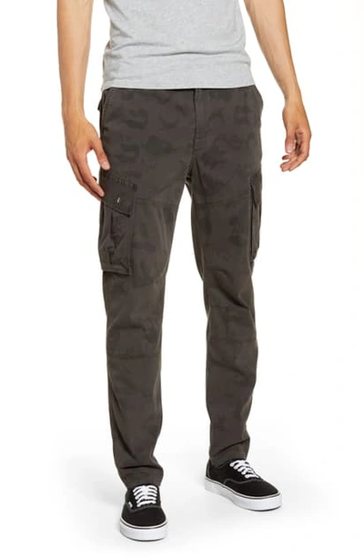 Hudson Camouflage Print Skinny Fit Cargo Trousers In Dark Slate Camo