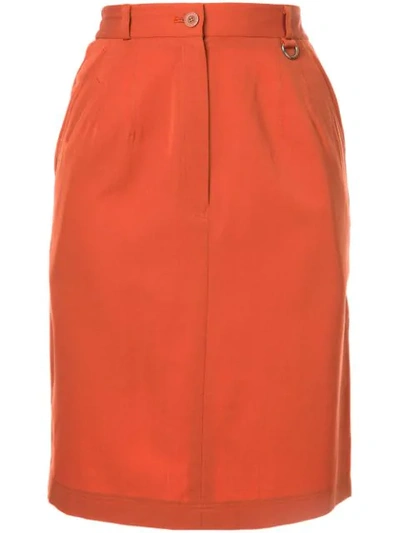 Pre-owned Dior 1990s  Straight Skirt In Brown