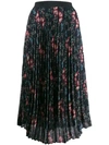 Semicouture Pleated Skirt In Y69 Fant Nero