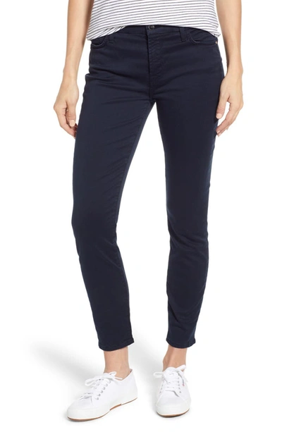 Jen7 By 7 For All Mankind Sateen Ankle Skinny Jeans In Navy