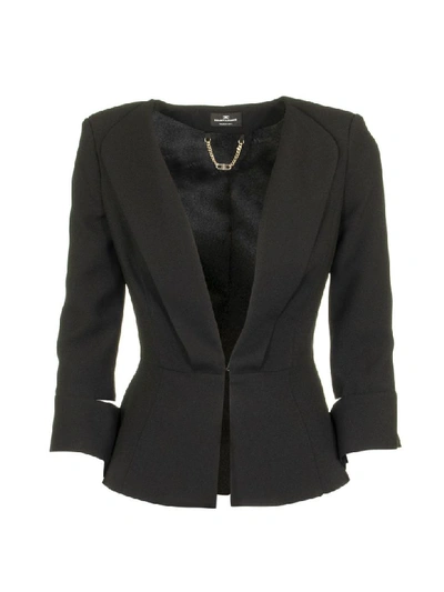 Elisabetta Franchi Celyn B. Jacket With Slits On The Sleeves In Black