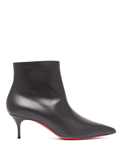 Christian Louboutin So Kate Booty Leather Ankle Boots In Black