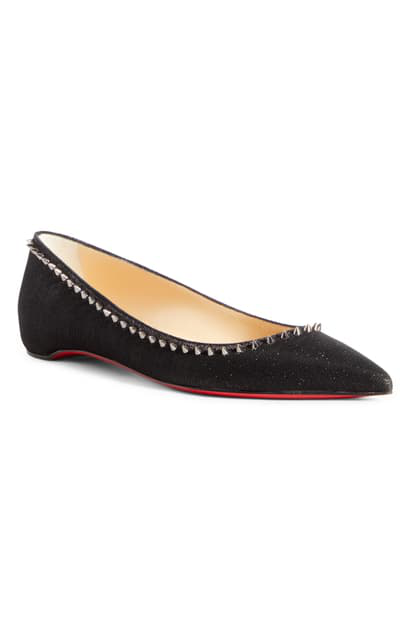 louboutin glitter flats