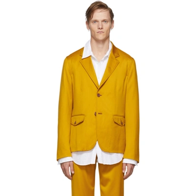 Sies Marjan Boden Twill Single-breasted Blazer In Curry