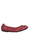 Tod's Ballet Flats In Brick Red