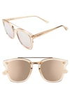 Quay Women's Sweet Dreams Brow Bar Square Sunglasses, 55mm In Champagne/ Rose