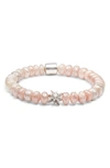 Anzie Boheme Bracelet In Silver/ Pink Moontstone