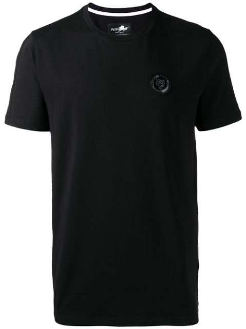Plein Sport Logo Plaque T-shirt In Black | ModeSens