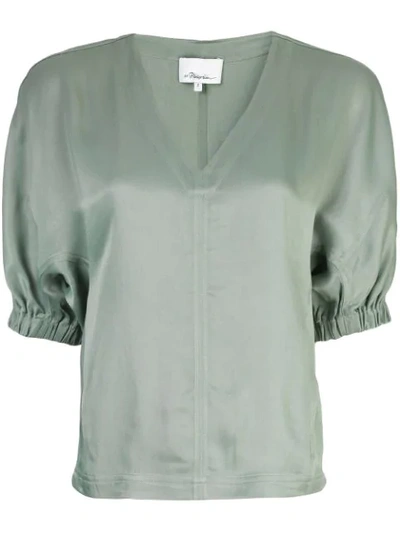 3.1 Phillip Lim / フィリップ リム Puff Sleeve Blouse In Green