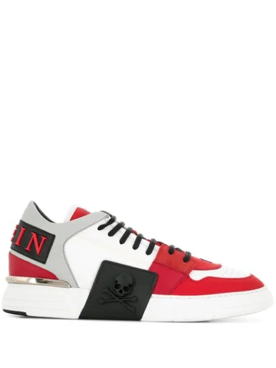 Philipp Plein Sneakers Lo-top Original Leather In Red