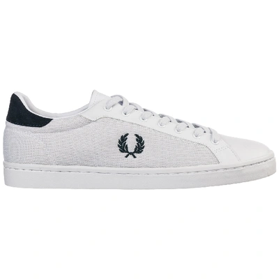 Fred Perry Men's Shoes Leather Trainers Sneakers In White