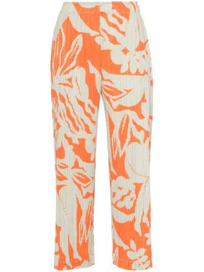 Issey Miyake Printed Pleated Trousers In 24 Multicolor