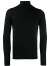 John Smedley Turtleneck Wool Sweater In Black