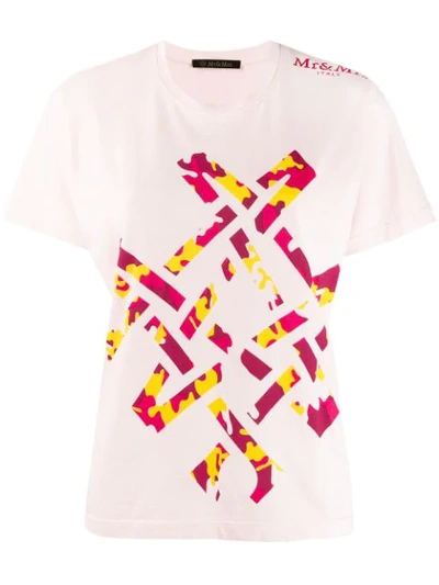 Mr & Mrs Italy Abstract Camouflage T-shirt In Pink
