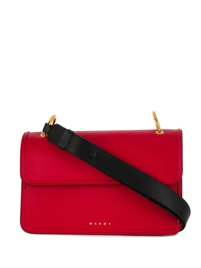 Marni Beat Shoulder Bag In Red