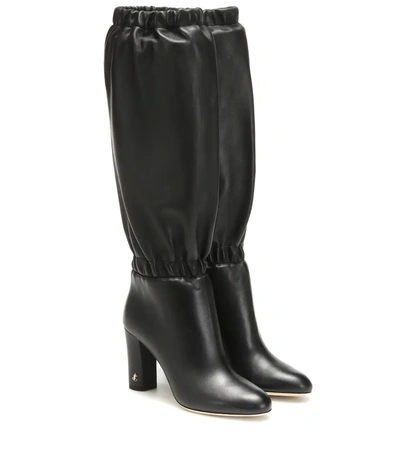 Jimmy Choo Maxyn 85 Leather Boots In Black