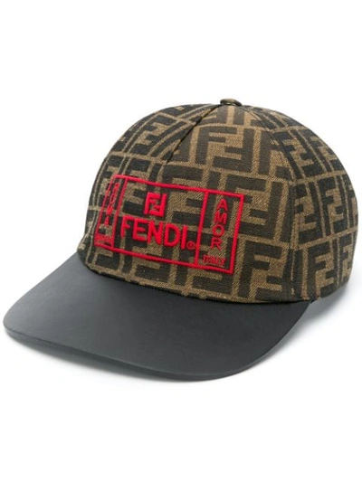 Fendi Logo Cap In Neutrals