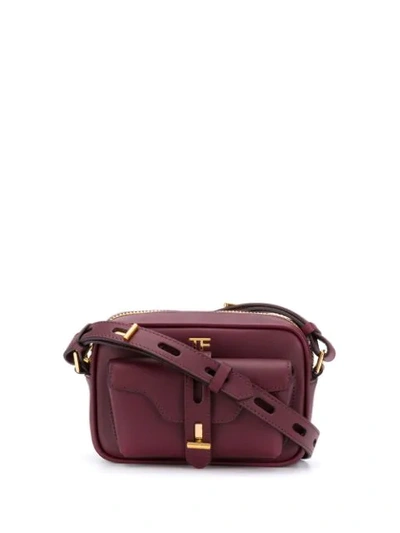 Tom Ford Smooth Camera Bag In Red