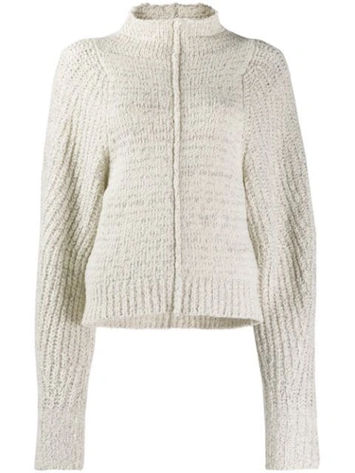 Isabel Marant Oversized High-neck Sweater In Neutrals