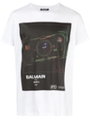 Balmain Printed Short-sleeved T-shirt In White