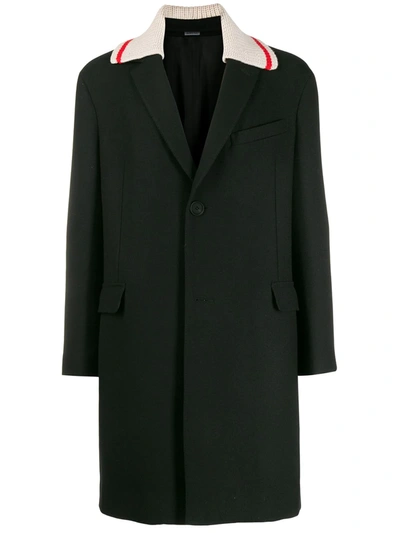 Lanvin Contrast-collar Coat In Black