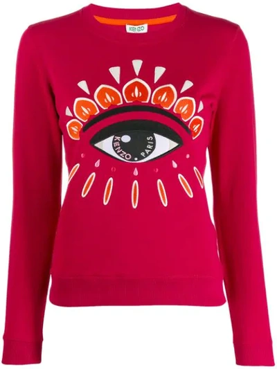 Kenzo Embroidered Eye Sweatshirt In Red