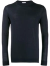 Cenere Gb Fine Knit Fitted Sweater In Blue