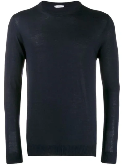 Cenere Gb Fine Knit Fitted Jumper In Blue