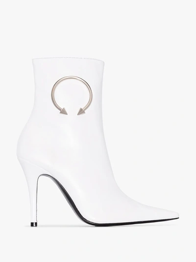 Dorateymur Trouserher 110mm Ankle Boots In White