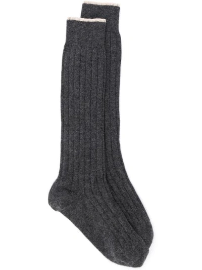 Brunello Cucinelli Ribbed Socks In Ci226