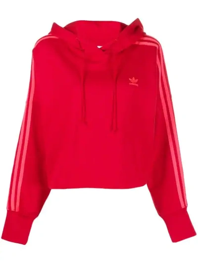 Adidas Originals Cropped Hoodie In Scarle