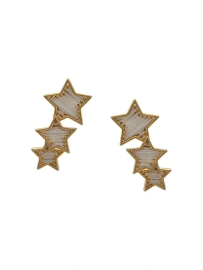 Mignonne Gavigan Threaded Star Earrings In Gold