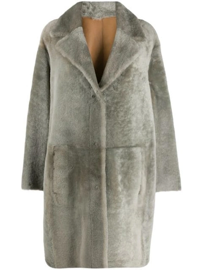 Drome Reversible Double-breasted Coat In Grey