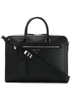 Prada Logo Briefcase In Black