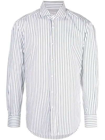 Brunello Cucinelli Striped Shirt In White