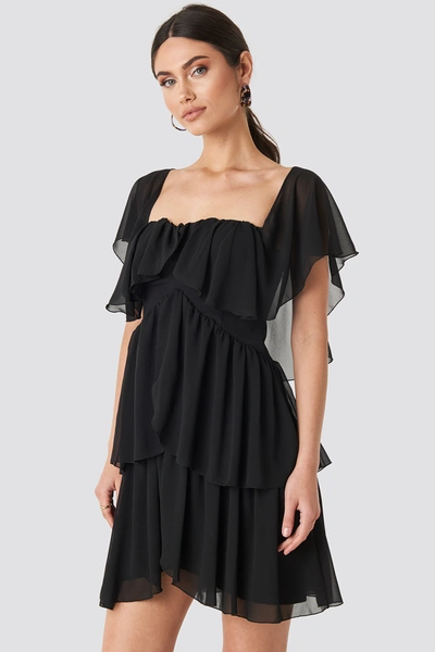 Trendyol Carmen Neckline Mini Dress - Black