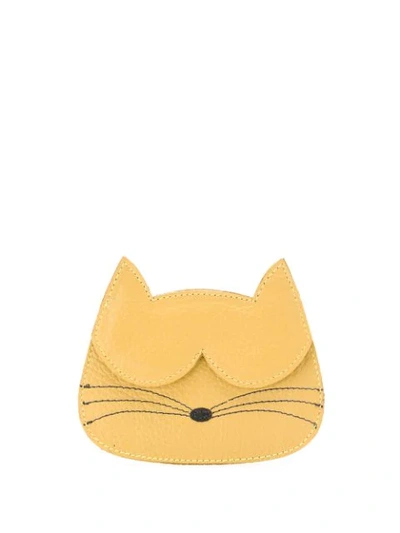 Sarah Chofakian Cat Card In Yellow