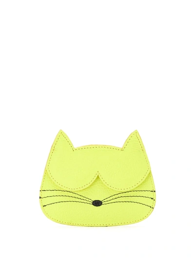 Sarah Chofakian Cat Card-holder In Green