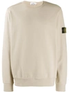 Stone Island Sweatshirt With Logo Patch In V0095 Beige