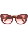Valentino V Logo Sunglasses In Red